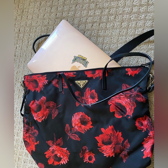 Prada Tessutto Floral Tote Bag - Picture 7 of 16